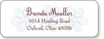 Queen Bee Personalized Return Address Labels - Graphic Flower Blue (LBL-30)